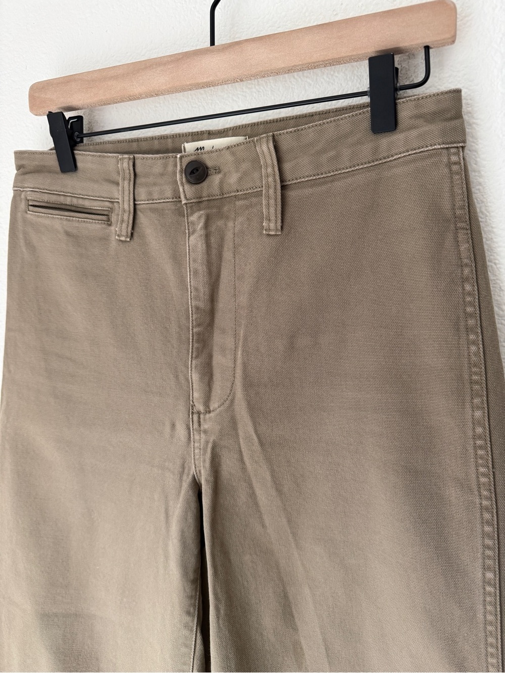 Madewell Emmett Wide Leg Cropped Pants - khaki green - 27 - Picture 8 of 11